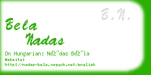 bela nadas business card